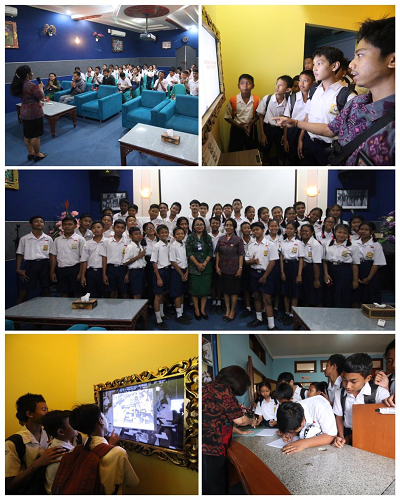 Foto Kunjungan dari SMP Sapta Andika Denpasar