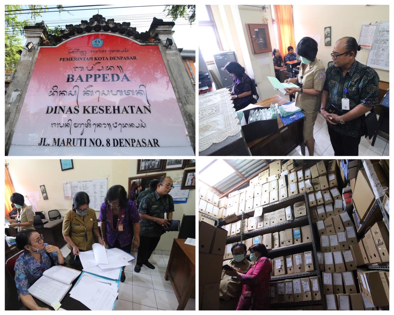 Monitoring pengelola kearsipan bersama arsiparis Provinsi Bali Selasa 10 Maret 2020