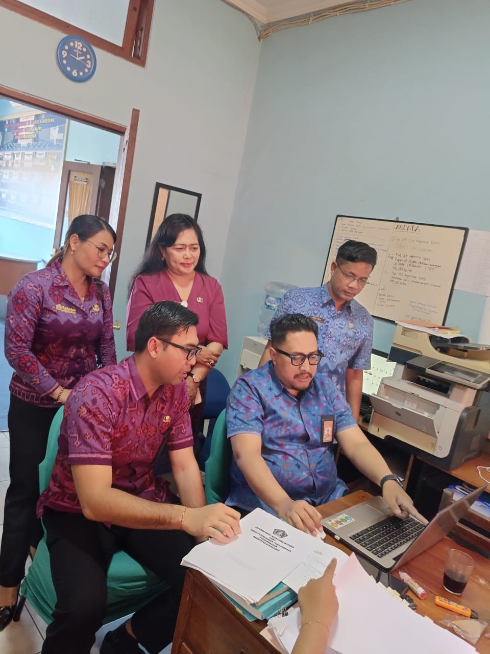 Menerima kunjungan dari Dinas Arsip dan Perpustakaan Buleleng terkait kearsipan