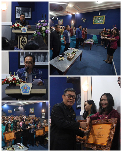 Penyerahan Piagam Penghargaan Monitoring dan Evaluasi Kearsipan Tahun 2019