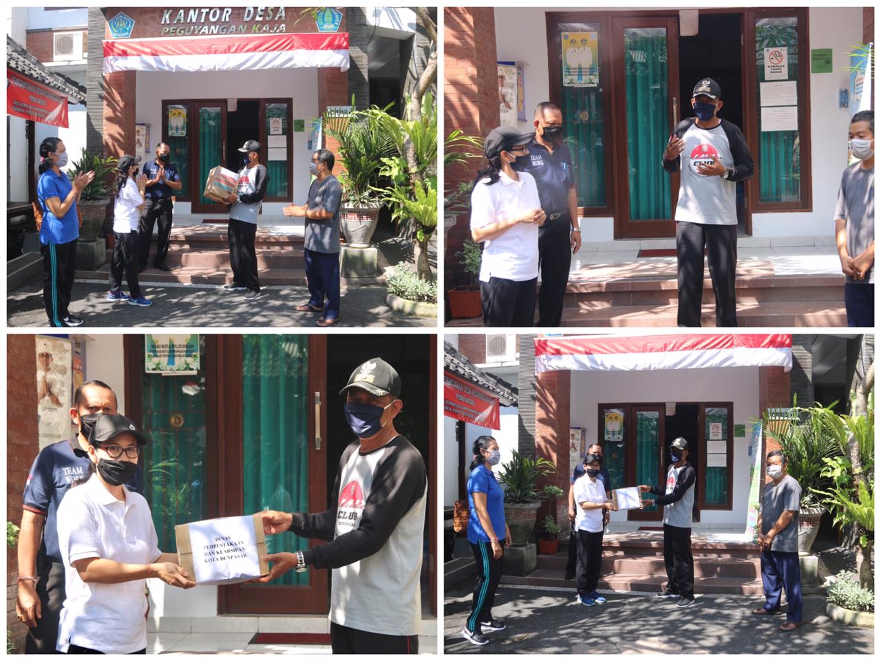 Penyerahan Bantuan Masker Atas Nama Walikota Denpasar Kepada Desa Peguyangan Kaja