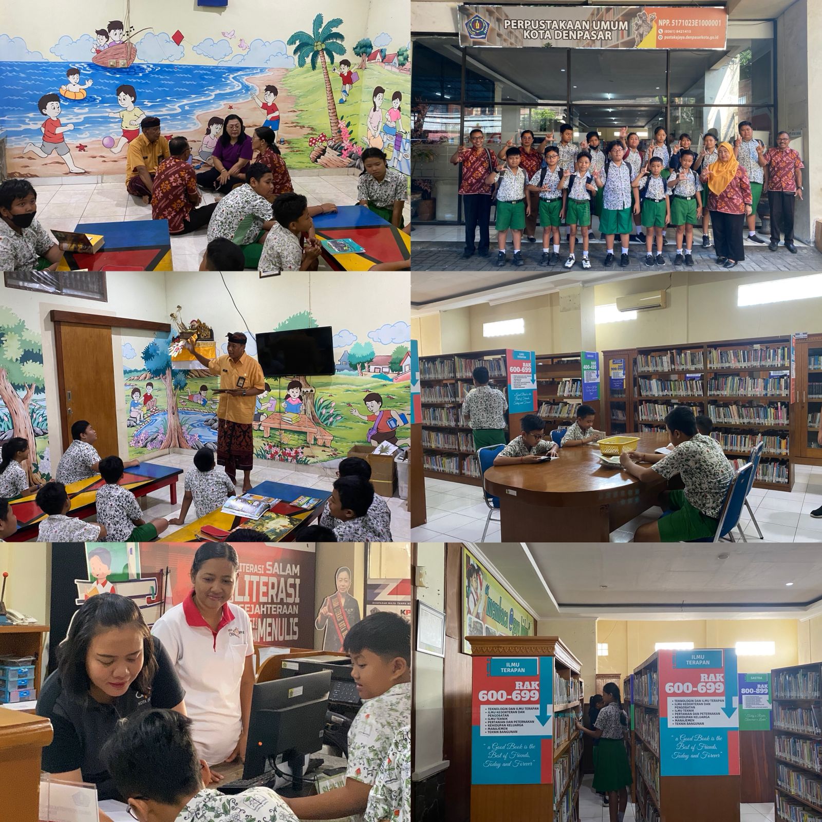 Kunjungan Perpustakaan Umum Kota Denpasar - SD Kuncup Bunga Denpasar