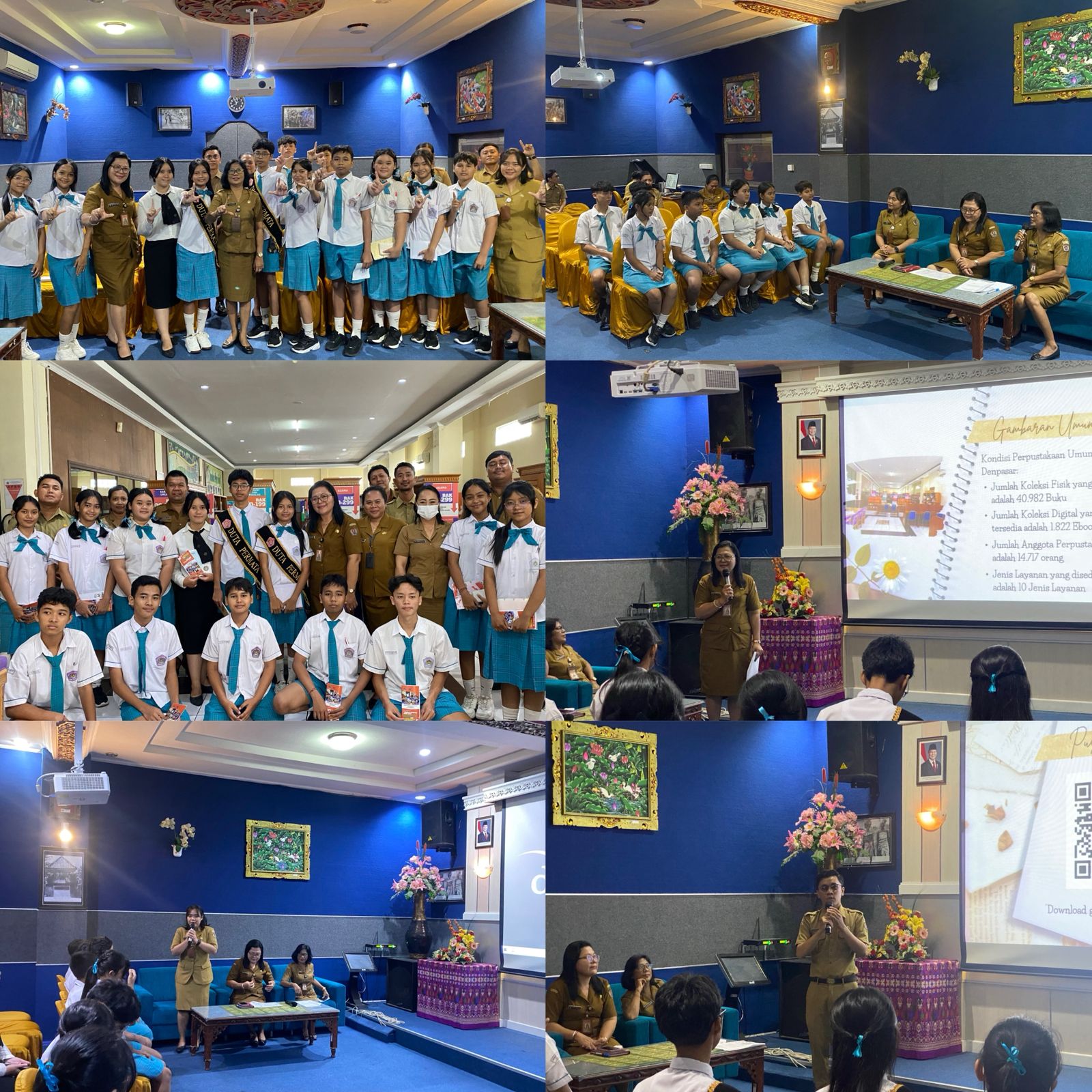 Kunjungan Perpustakaan Umum Kota Denpasar - Duta Perpustakaan SMP PGRI 8