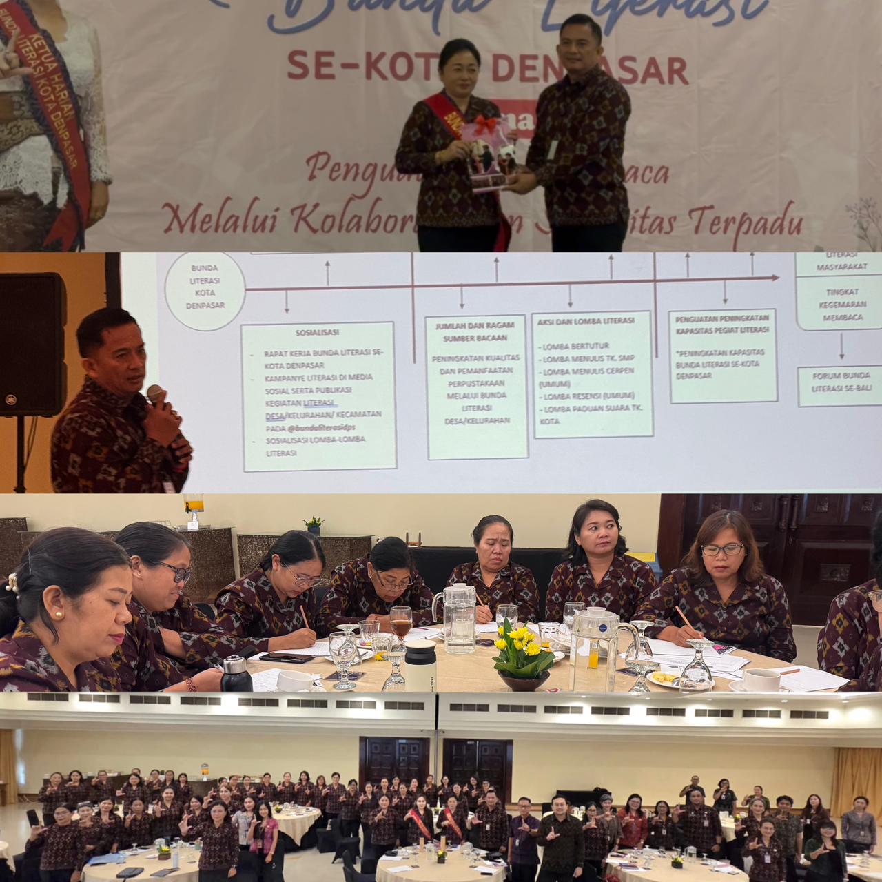 Rapat Kerja Bunda Literasi se-Kota Denpasar : Masifkan Sinergitas Penguatan Budaya Baca