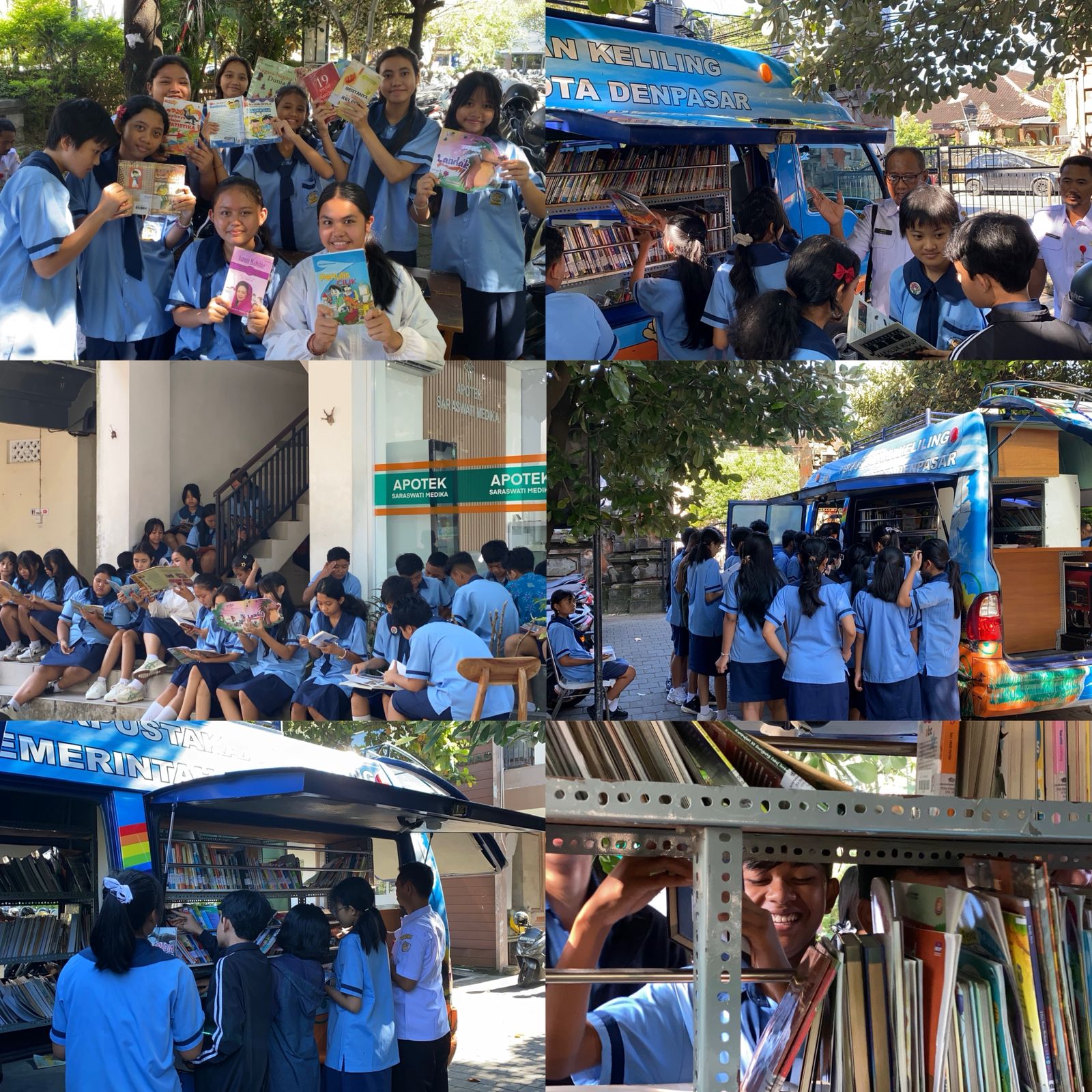Perpustakaan Keliling (PUSLING) – SMP (SLUB) Saraswati 1 Denpasar