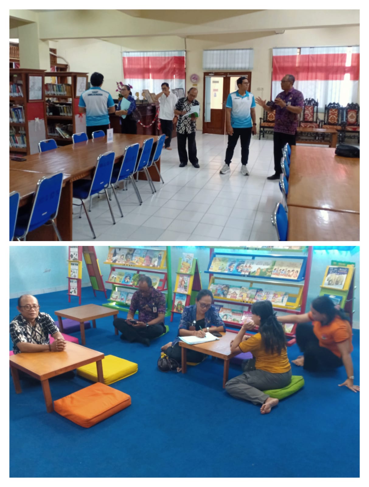 Pembinaan Perpustakaan – SMP Dwijendra dan SDN 7 Peguyangan 