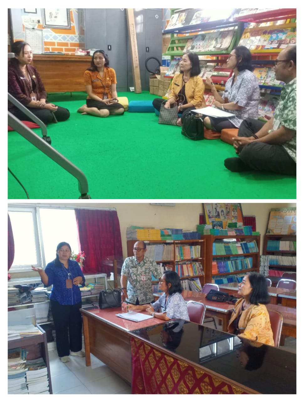 Pembinaan Perpustakaan – SD Negeri 11 Peguyangan dan SMP Harapan Nusantara