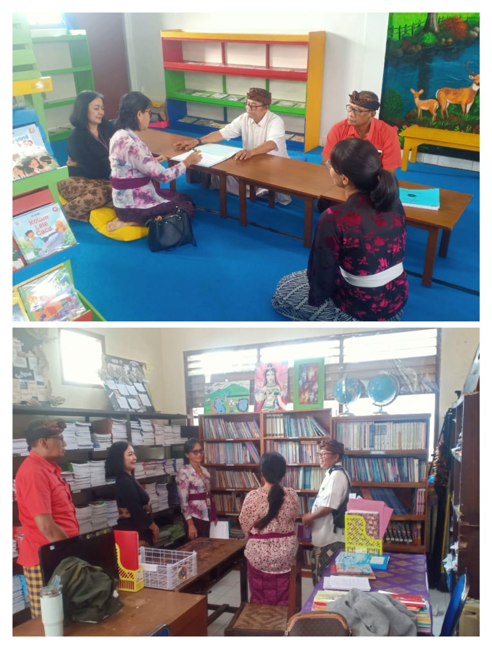 Pembinaan Perpustakaan – SMP Swadharma dan SD Negeri 12 Pemecutan 