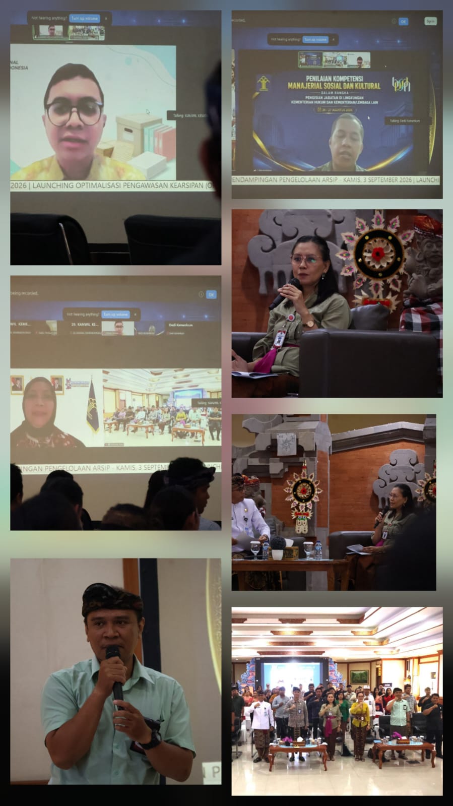 Launching Optimalisasi Pengawasan Kearsipan (Opsi PK) dan Sosialisasi serta Pendampingan Pengelolaan Arsip di Kementerian Hukum RI Kantor Wilayah Bali